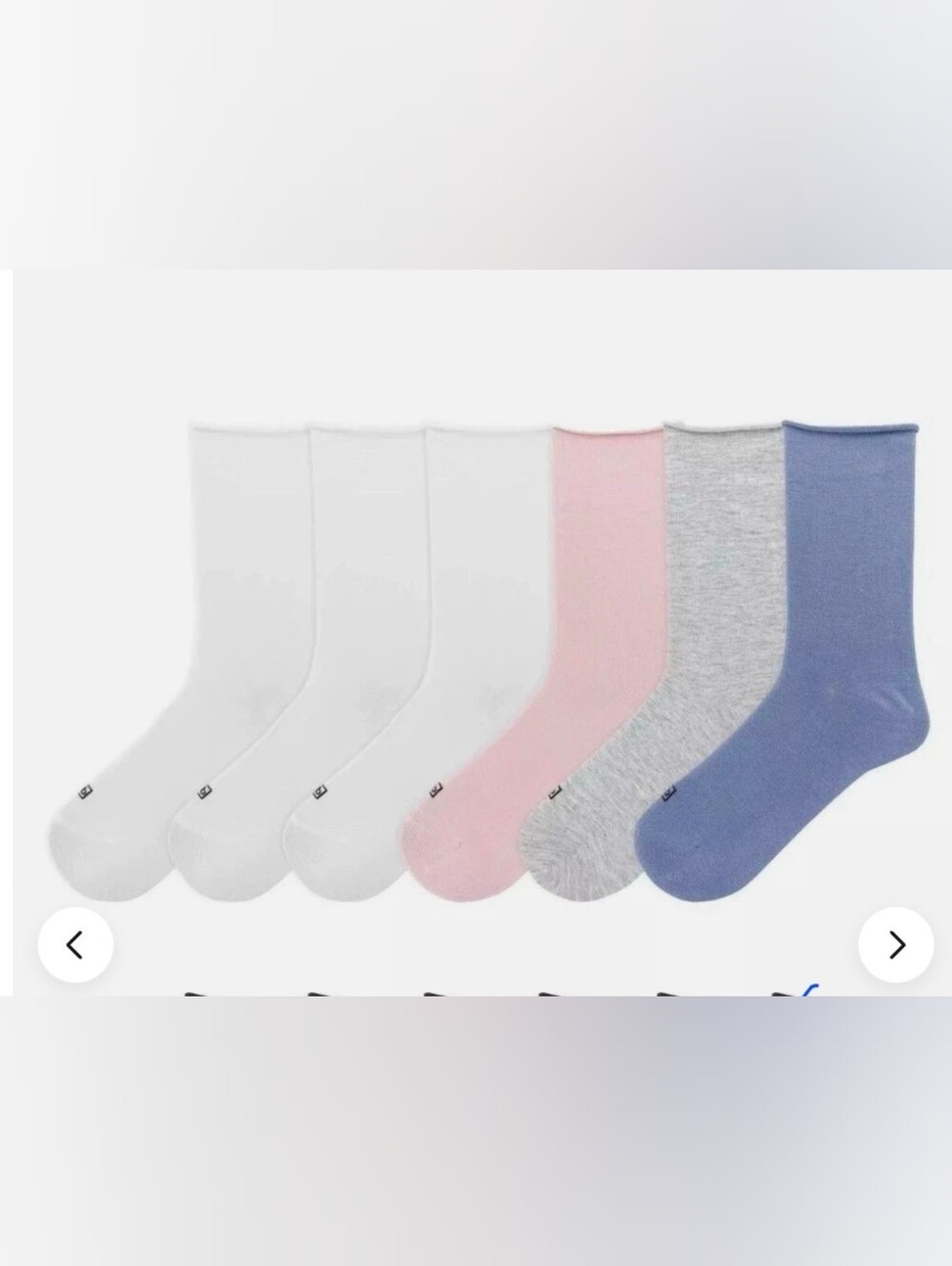 K.Bell Women’s Modal Roll Top Socks, 6 Pairs, Size 5–10 Multi Color, 